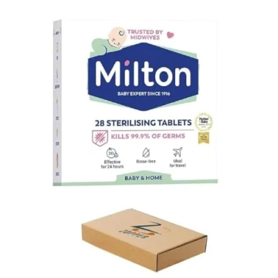 Image of Zopper Milton Sterilising Tablets for Cleaning Baby feeding accessories and breastfeeding equipment Bottles Rinse Free Ideal Travel Home Household Hygiene (28 Tablets)