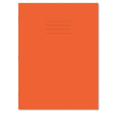 Image of Hamelin A4+ Exercise Books 8mm Ruled &amp; Margin 80 page 45 pack in Orange