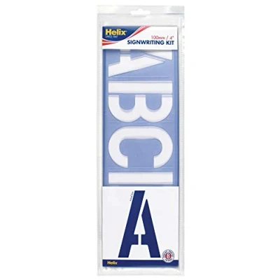 Image of Helix 4 inch 100mm Letter Stencil and Signwriting Kit