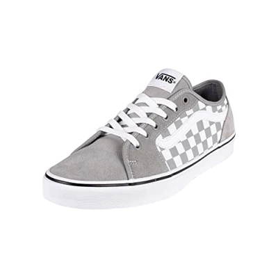 Image of Vans Men&#039;s Trainers Filmore Decon Suede/Canvas, (Checkerboard) Drizzle/White, 11 UK