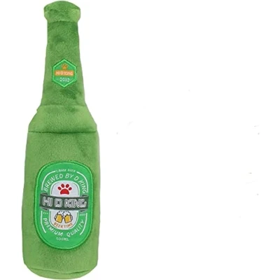 Image of Volcano Infinity Cute Pet Dog Chew Toy Squeaker Squeaky Soft Plush Play Sound Puppy Teeth Toys UK (Beer Green 1)