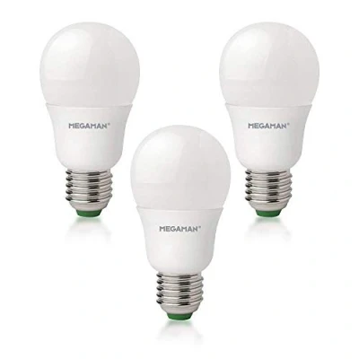 Image of Megaman Classic Opal GLS Style Non Dimmable LED Light Bulb, E27, 9.5 Watt, 2800K Colour Temperature, Warm White 3 Packs