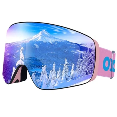 Image of Dizokizo Ski Goggles Magnetic Replaceable Cylindrical Lens SNOW for Men Women Anti Fog UV Protection Professional Snowboarding Skiing 6103…