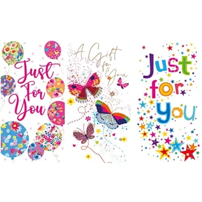 Image of 6pk Money Wallet With Envelope Gift Voucher Cards Multipack 3 Assorted Designs A for You Hold Cash Note Card New Relations, Occasions, Family (Design 3)