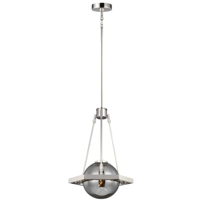 Image of Feiss Harper 1 Light Pendant Polished Nickel
