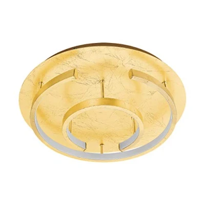 Image of Eglo Lighting Pozondon Integrated Led Semi Flush Light Gold Coloured EG98487