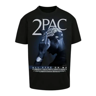Image of Mister Tee Men&#039;s Tupac All FCK The World 2.0 Oversize T Shirt, Black, L