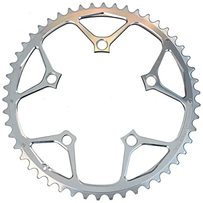 Image of Spécialités TA 110pcd Nerius Campagnolo Offset 10 Speed Chianring, Silver, Outer 50T