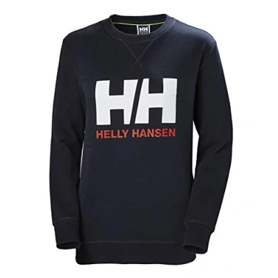 Image of Helly Hansen W HH Logo Crew Sweat Sweatshirt Womens Navy XS