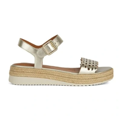 Image of Geox Women&#039;s D Eolie A Wedge Sandal, Gold, 5 UK