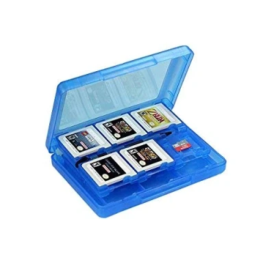 Image of OSTENT 28 in 1 Game Memory Card Case Holder Cartridge Storage Compatible for Nintendo 3DS LL/XL Color Blue