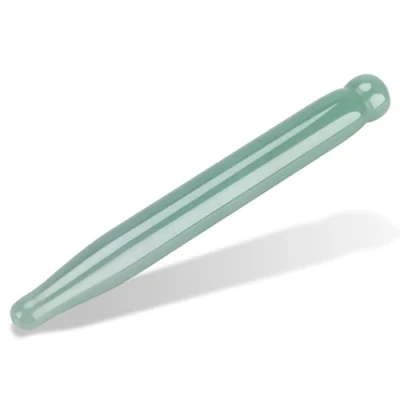 Image of Sonew Jade Stone Sticks, Natural Acupressure Stick Crystal Chopsticks Acupuncture Sticks Special Experience, 12 cm(Aventurine Green)