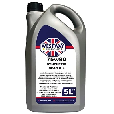 Image of 75w90 Synthetic Gearbox Oil GL 4 5 Litres 5L