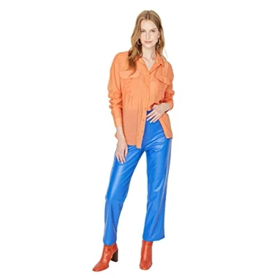 Image of Trendyol Shirt Orange Oversize