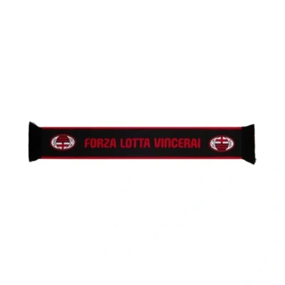 Image of AC Milan Forza Fight Vincerai Scarf Official Product, red/black, One Size