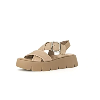 Image of Gabor Platform sandals, Women&#039;s, Size: 5, Caramel Suede