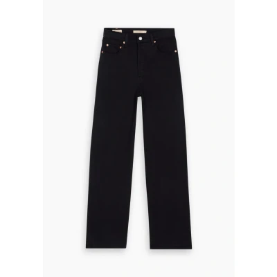 Image of Levi&#039;s Ribcage FULL Length Straight leg jeans, Women&#039;s, Size: 24x32, Black sprout