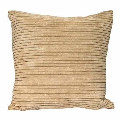 Image of Riva Home Corduroy Polyester Filled Cushion,Beige,45 x 45cm