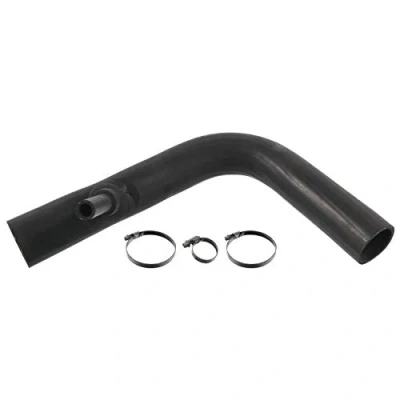 Image of 81963050129, 81963050129S1 Radiator Hose FEBI BILSTEIN 49108 EPDM (ethylene propylene diene Monomer (M class) rubber) with clamps BMTS Turbo NEW