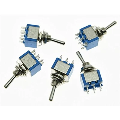 Image of KAISH 5x DPDT Guitar Mini Toggle Switch 2 Position ON 6 PIN Car/Boat Switches