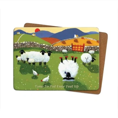 Image of Thomas Joseph Time TO Put Ewer Feet Up Table Mat Sheep Gift