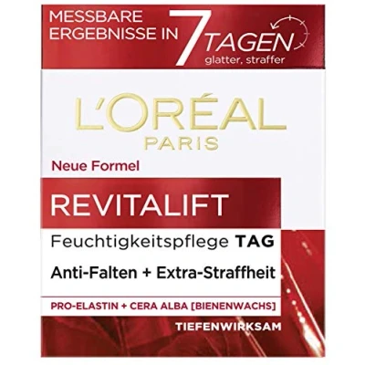 Image of L&#039;Oréal Paris Day Cream, Revitalift, Anti Ageing Face Care, Wrinkle and Extra Firmness, Pro Elastin Beeswax, 50 ml