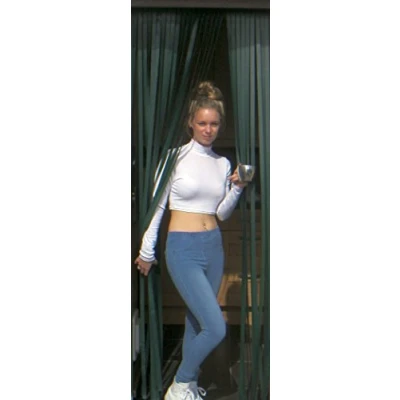 Image of Heavy Duty Bug Blind,Strip Blind/Fly Blind 90cm wide Complete with self adhesive fitting hooks for uPVC Door frames Largest available! (DEEP GREEN)