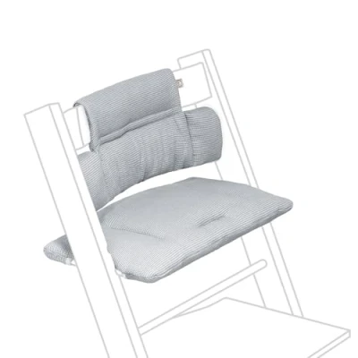 Image of Stokke Tripp Trapp Classic Cushion, Nordic Blue Pair with Chair &amp; High for Support and Comfort Machine Washable Fits All Chairs