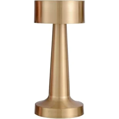 Image of Kizozo Wireless Table Lamp, LED Battery Lamp with Battery, Dimmable, Bedside Desk for Living Room, Bedroom, 3 Light Colours (Gold)