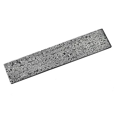 Image of Damascus Billet Bar Raindrop Steel Blank Blade 25cm &amp; 30cm Bush Crafts Knife Tools Making (10 Inches 25cm)