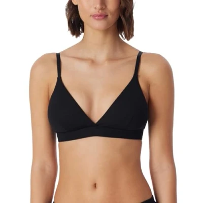 Image of Schiesser MIT Herausnehmbaren PADS PURE Triangle bra, Women&#039;s, Size: 32A, Schwarz