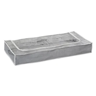 Image of Premier Housewares Underbed Storage Bag, Polyester/Cotton/Rayon, Grey, 106 x 46 15 cm
