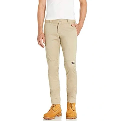 Image of Dickies Men&#039;s Skinny Straight Double Knee Work Pant, Desert Sand V1, 34W x 30L
