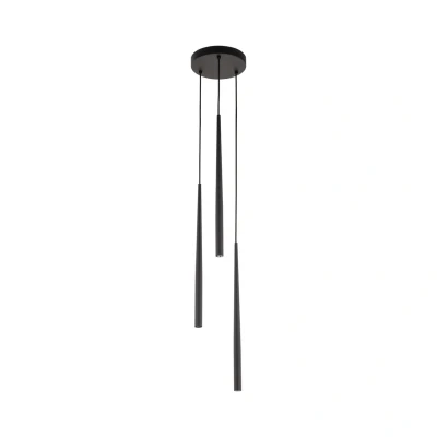 Image of Piano Cluster Pendant Ceiling Light Black 3xG9