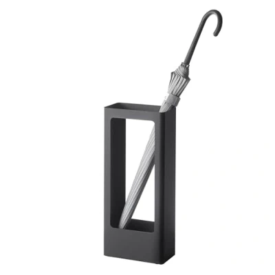 Image of YAMAZAKI 4929 TOWER Slim Umbrella Stand, black, Steel/Silicone, Minimalist, 22 x 12 50 cm