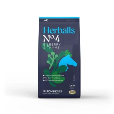 Image of Hilton Herballs No. 4 Bilberry &amp; Thyme All Natural Horse Treats. Tasty Treats or Rewards for Horses and Ponies. No Additives, Fillers Molasses. 100% Ingredients. 2kg Bag. Made in UK.