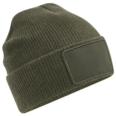 Image of Beechfield B540 Removable Patch Thinsulate™ Beanie Military Green