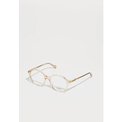 Image of CHLOÉ Blue light glasses pinkpinktransparent, Women&#039;s, Size: 53, pink transparent