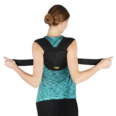 Image of SOLES SOLES46 Clavicle Bandage Adjustable, Flexible, Breathable Fabric Unisex Improves Poor Posture &amp; Osteoporosis, Brace for Collarbone Injuries (Small Medium)