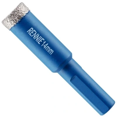 Image of 14mm Diamond Hole Saw Drill Bit With Tri Shank For Porcelain Tiles Ceramic Slate Stone Granite Marble Glass. Core Holesaw/Hole Cutter