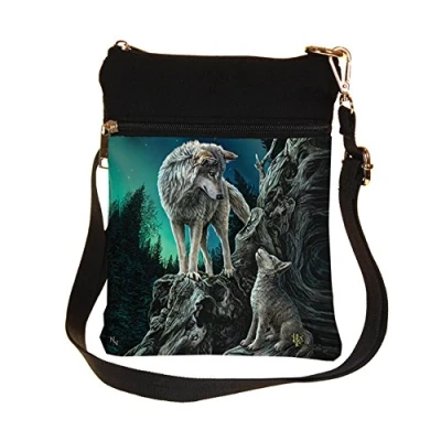 Image of Nemesis Now B3309J7 Guidance Lisa Parker Shoulder Bag 23cm Grey, PU and Canvas