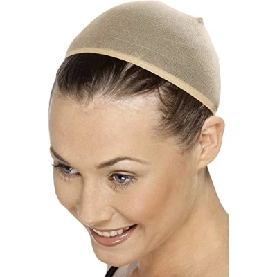 Image of Smiffys Wig Cap, Nude Stretches to Cover Hair, Fever Fancy Dress, Dress Up Wigs