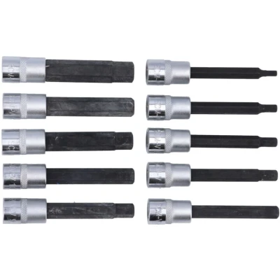 Image of Laser 7163 Long Hex Socket Bit Set 3/8&quot;D 10pc
