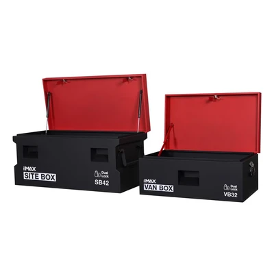 Image of Hilka Tools VB32SB42 Van/Site Combination Box, Red/Black, 32/42 Inch