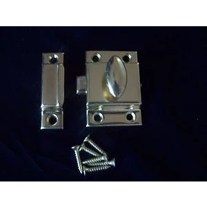 Image of Ironmongery World 55mm Brass Cupboard Cabinet Door Turn Catch Latch