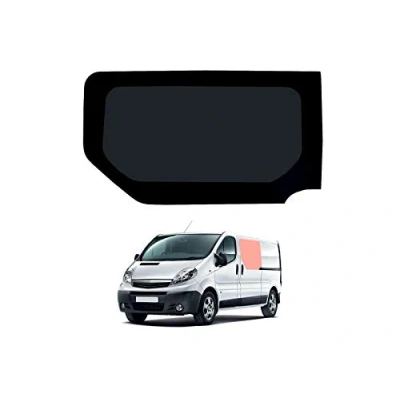 Image of Side Window for Vauxhall Vivaro (01 14) Left Sliding Door Dark Tint Glass Fixed