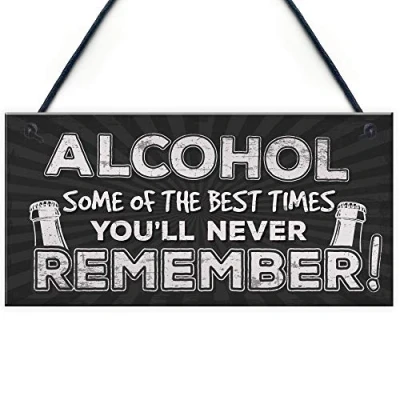 Image of RED OCEAN Funny Pub Bar Sign Kitchen Man Cave Hanging Plaque Vodka Beer Gin Friendship GIFT For Men