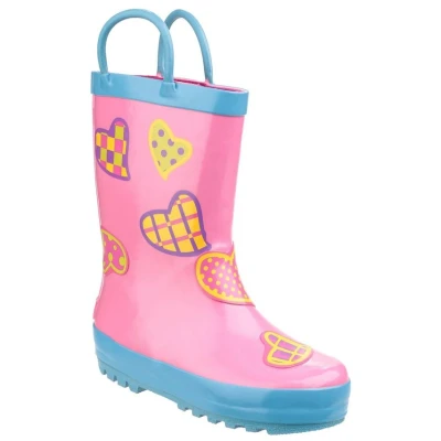 Image of Cotswold Girls Puddle Waterproof Pull On Boot Multicolour Size 29 EU/IT