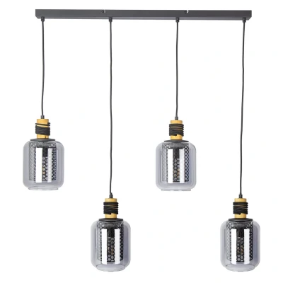 Image of NOWA Ando hanging light, glass lampshades, 4 bulb
