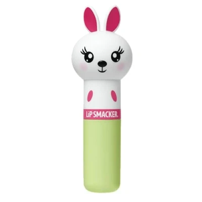 Image of Lip Smacker Lippy Pals Bunny, Flavoured Gloss for Kids Inspired by Animals, Safe to Use and Color Free, Hoppy Carrot Cake Flavour
